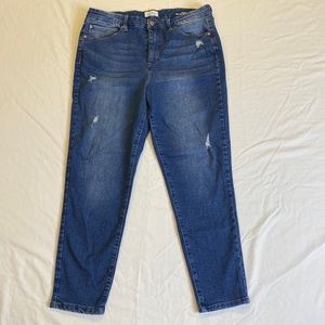 Nicole Miller Soho High Rise Ankle Skinny Jean Distressed - Size 14